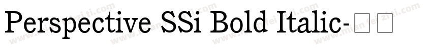 Perspective SSi Bold Italic字体转换